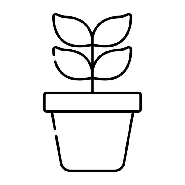 花盆的完美设计图标 — 图库矢量图片