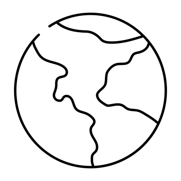 Une Icône Design Linéaire Globe — Image vectorielle