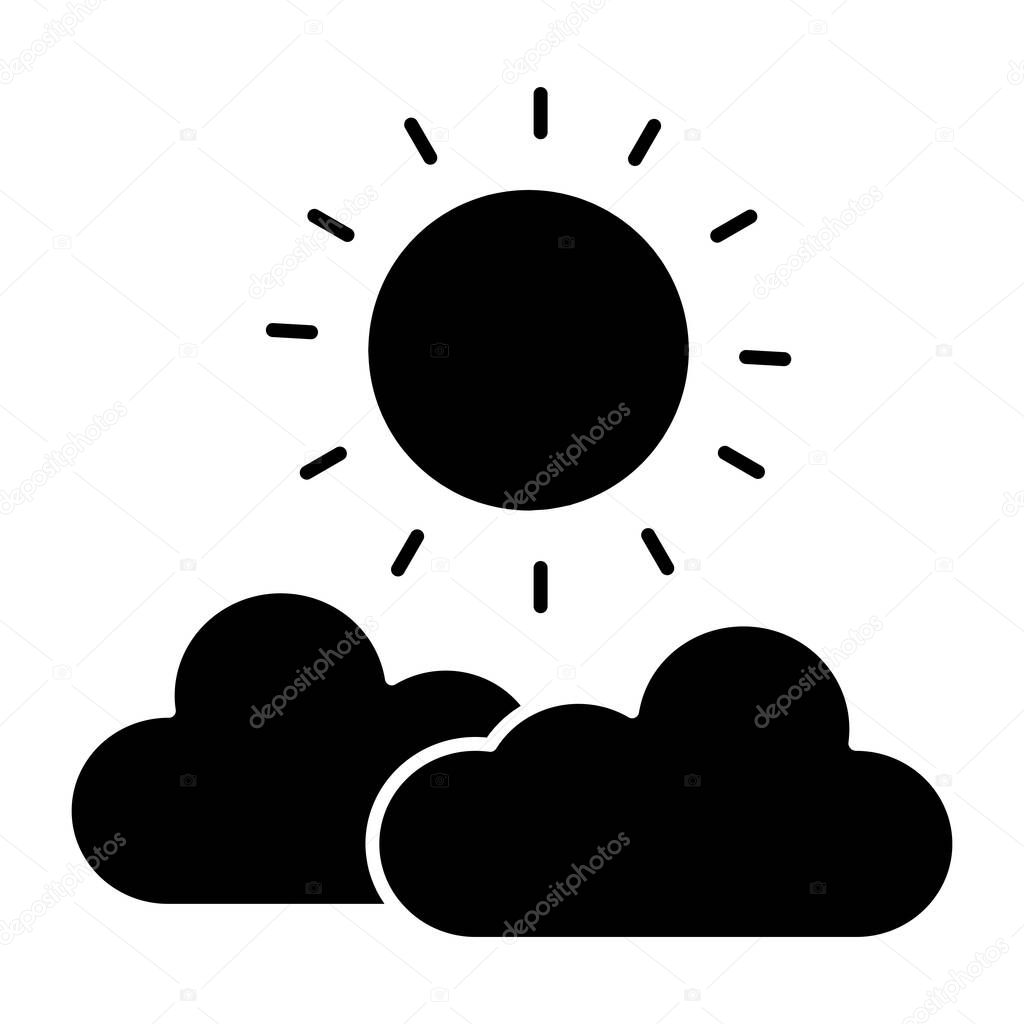 An editable design icon of mostly sunny day