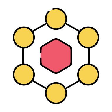 Kimyasal yapının modaya uygun bir vektör tasarımı