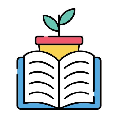 Bilgi büyümesi kavramını gösteren yapraklı kitapçık