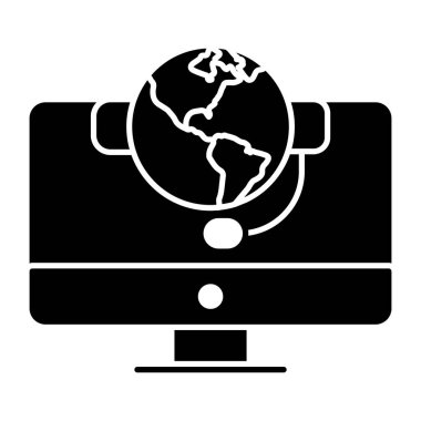 Çevrimiçi müşteri hizmetlerinin modaya uygun bir vektör tasarımı