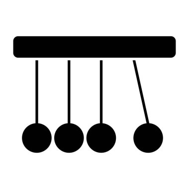 Newton beşiğinin düzenlenebilir tasarım simgesi 