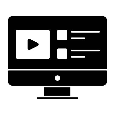Video öğretiminin mükemmel bir tasarım simgesi