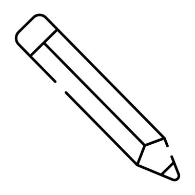 Bir yazma aracı simgesi, kalem doğrusal tasarımı