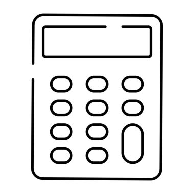 Hesap makinesi simgesinin modern biçim vektörü