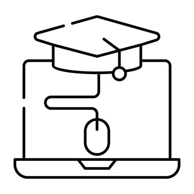 Uzaktaki eğitimin düzenlenebilir tasarım simgesi