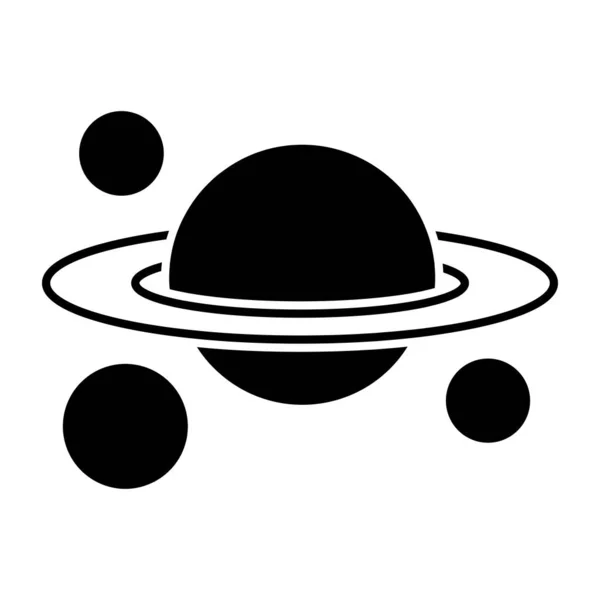 回転する惑星のアイコンデザイン — ストックベクタ