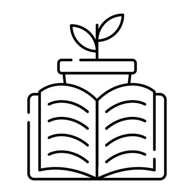 Bilgi büyümesi kavramını gösteren yapraklı kitapçık