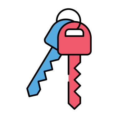 Düzenlenebilir anahtar tasarım simgesi