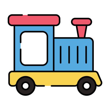 Lokomotif motorunun yaratıcı tasarım simgesi