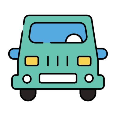 Off road aracının düzenlenebilir tasarım simgesi 