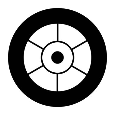 Bir araba aksesuar simgesi, sağlam bir tekerlek tasarımı 