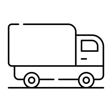 Kargo aracının düzenlenebilir tasarım simgesi