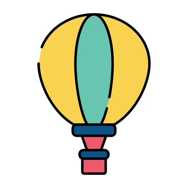 Eine Flache Design Ikone Des Heißluftballons — Stockvektor