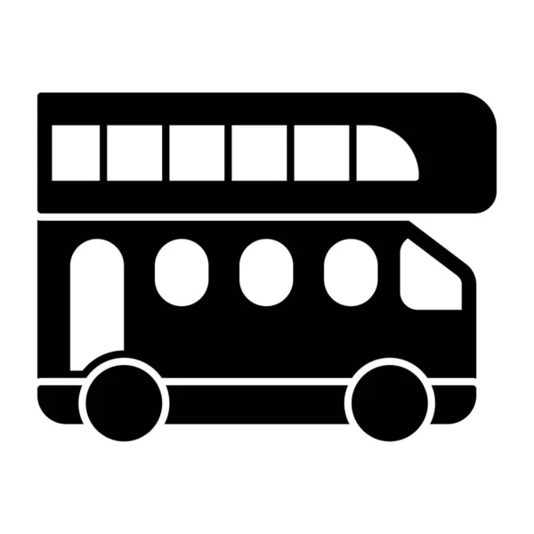 Design Icône Bus Deux Étages — Image vectorielle