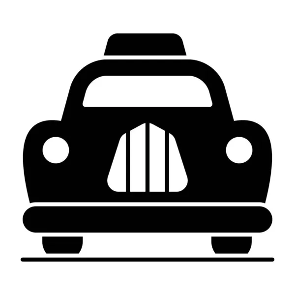 Ícone Transporte Privado Design Sólido Carro — Vetor de Stock