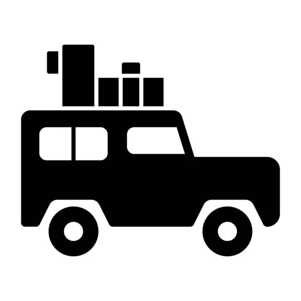 Une Icône Conception Modifiable Jeep — Image vectorielle