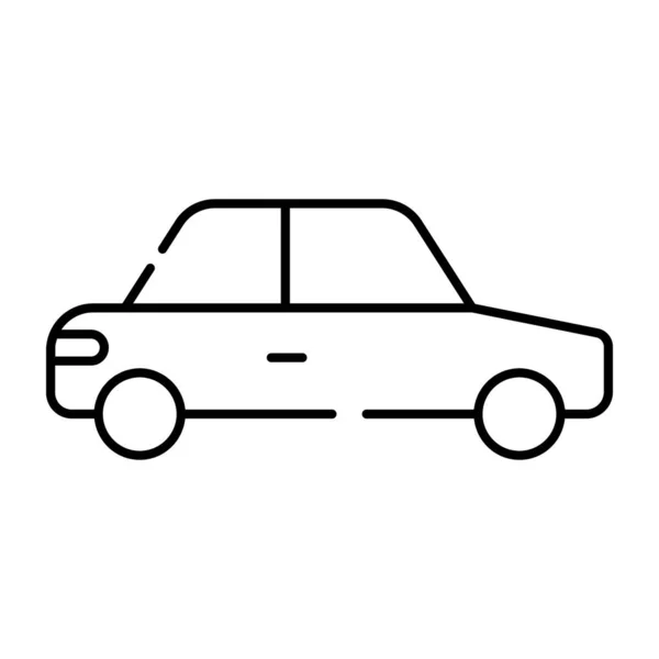Иконка Частного Транспорта Линейный Дизайн Автомобиля — стоковый вектор
