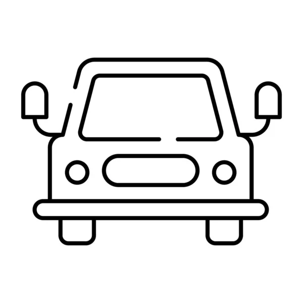 Icono Del Transporte Privado Diseño Lineal Coche Personal — Vector de stock