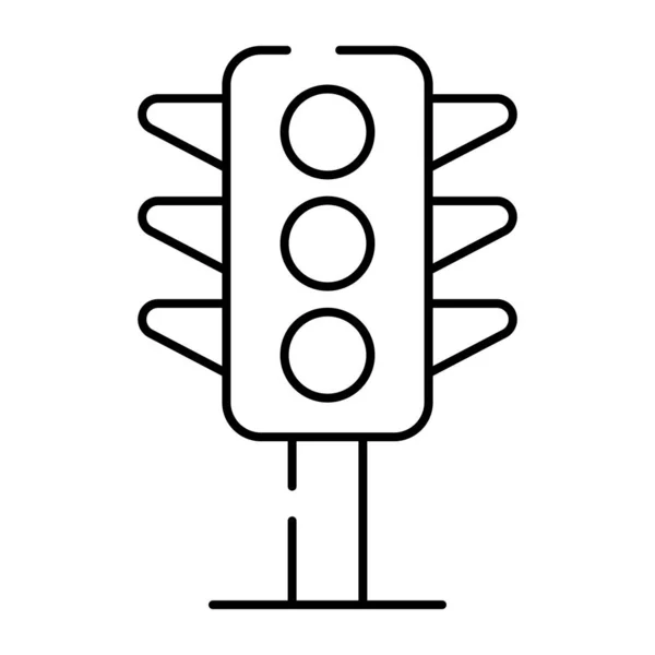 Trafik Işıklarının Eşsiz Tasarım Simgesi — Stok Vektör