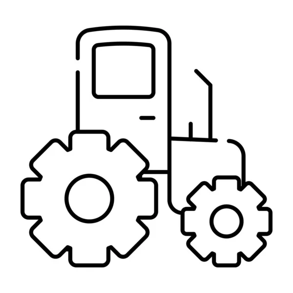 Ikon Design Traktor Agronomi Fordon — Stock vektor