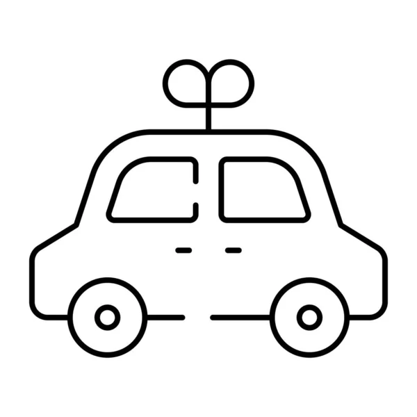 Ikona Soukromé Dopravy Lineární Design Minikaru — Stockový vektor