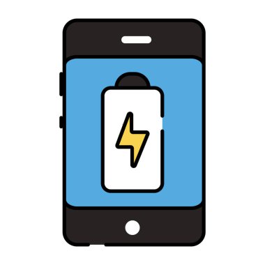 Mobil pillerin düzenlenebilir tasarım simgesi