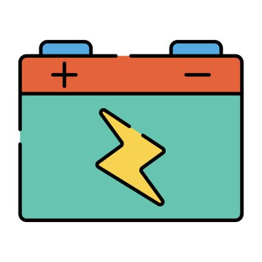 Araba aküsünün eşsiz bir tasarım simgesi