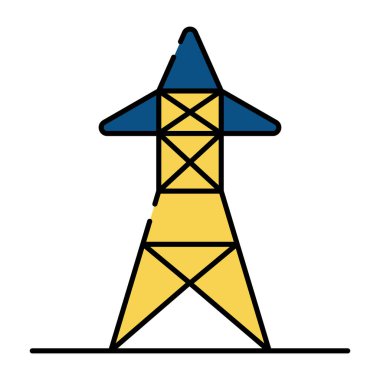 Elektrik direğinin düzenlenebilir tasarım simgesi