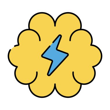 Beyni olan sürgülerin vektör tasarımı, beyin fırtınası simgesi