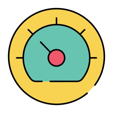 Düz dizayn, hız göstergesi simgesi