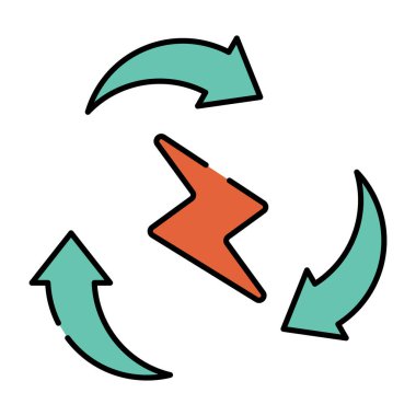 Güç geri dönüşümünün premium indirme simgesi