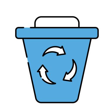 Çöp geri dönüşümünün yaratıcı tasarım simgesi