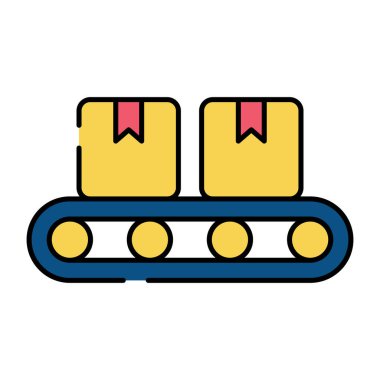 Taşıyıcı bandın mükemmel tasarım simgesi