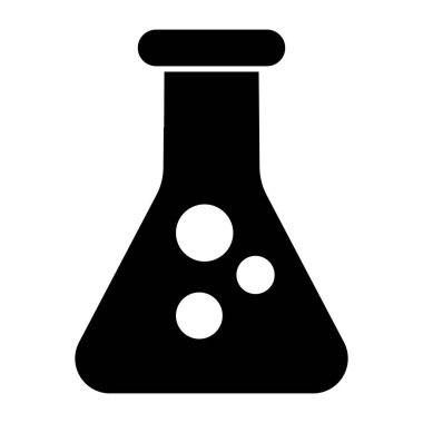 Kimyasal şişenin yaratıcı tasarım simgesi.