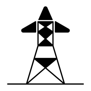 Elektrik direğinin düzenlenebilir tasarım simgesi