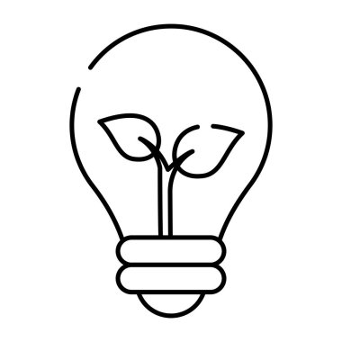 Ampulün içinde yapraklar, ekolojik fikir kavramı