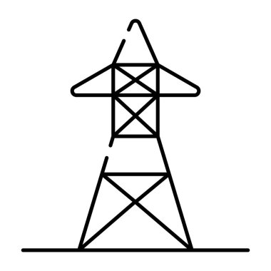 Elektrik direğinin düzenlenebilir tasarım simgesi