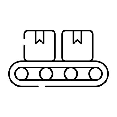 Taşıyıcı bandın mükemmel tasarım simgesi