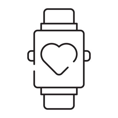 Kol saatinin içindeki kalp, sağlık bakımı konseptini gösteriyor.