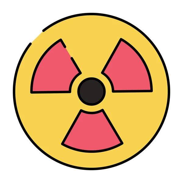 Edytowalna Ikona Znaku Radioaktywnego — Wektor stockowy