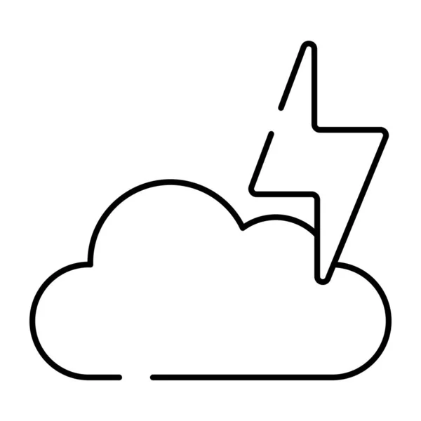Bolzen Mit Wolke Bezeichnet Konzept Des Wolkensturms — Stockvektor
