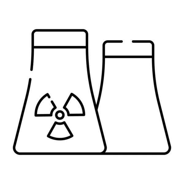 Une Icône Conception Parfaite Centrale Nucléaire — Image vectorielle