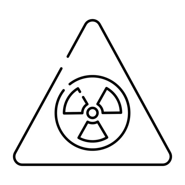 Radyoaktif Uyarı Için Düzenlenebilir Bir Tasarım Simgesi — Stok Vektör