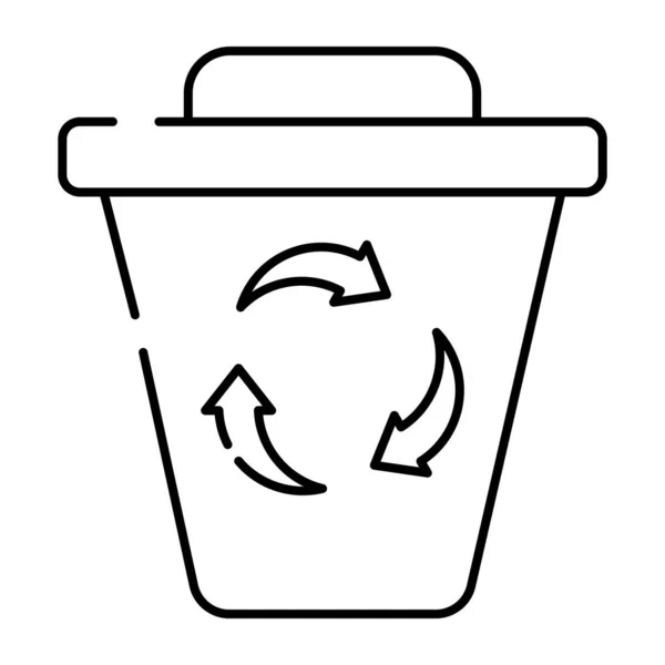 Ícone Design Criativo Reciclagem Lixo — Vetor de Stock