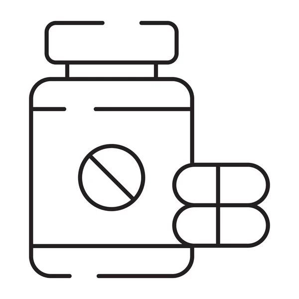 Lineare Design Ikone Der Medizin — Stockvektor