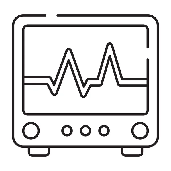 Ícone Design Exclusivo Monitor Ecg — Vetor de Stock