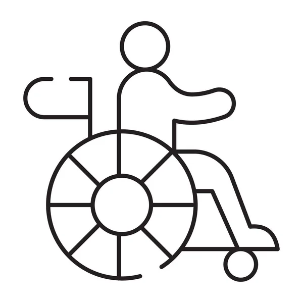 Unique Design Icon Wheelchair — Stock Vector