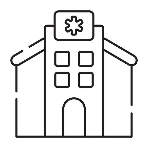 Ikone Des Medizinischen Zentrums Krankenhausgebäude — Stockvektor